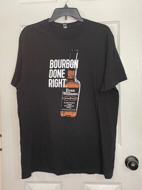District Black Tee with Bourbon Bottle Graphic. Size XL